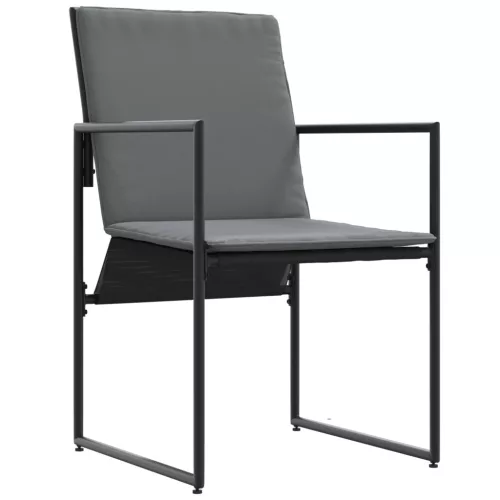  Kert étkező szett 5 pcs Fekete és Antracit 140 x 70 x 73 cm