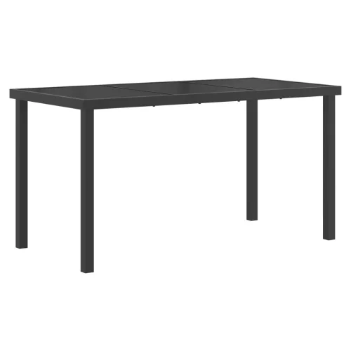  Kert étkező szett 5 pcs Fekete és Antracit 140 x 70 x 73 cm