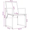  Kert étkező szett 5 pcs Fekete és Antracit 140 x 70 x 73 cm