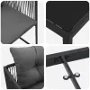  Kert étkező szett 5 pcs Fekete és Antracit 140 x 80 x 73 cm