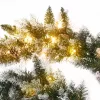  zöld PVC karácsonyi füzér LED-ekkel 5,2 m
