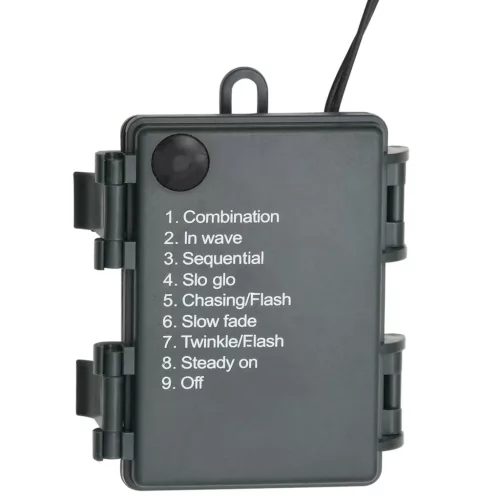  zöld PVC karácsonyi koszorú LED-ekkel 60 cm