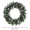  zöld PVC karácsonyi koszorú LED-ekkel 60 cm