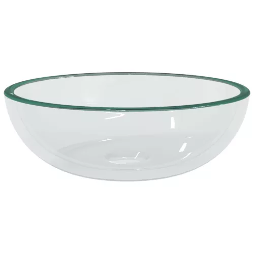  átlátszó edzett üveg mosdókagyló 35x12 cm