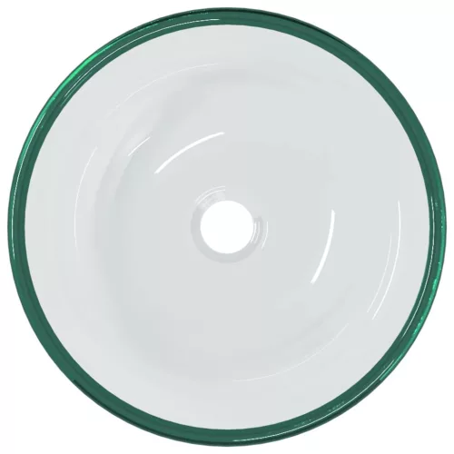  átlátszó edzett üveg mosdókagyló 35x12 cm