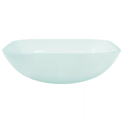  fehér üveg mosdókagyló 42x42x14 cm