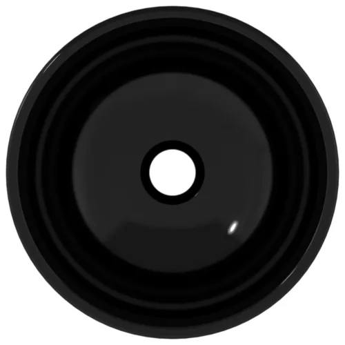  fekete edzett üveg mosdókagyló 30 x 12 cm