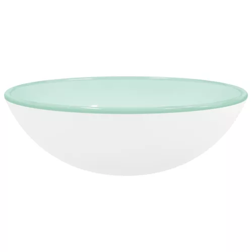  fehér edzett üveg mosdókagyló 42 x 14 cm