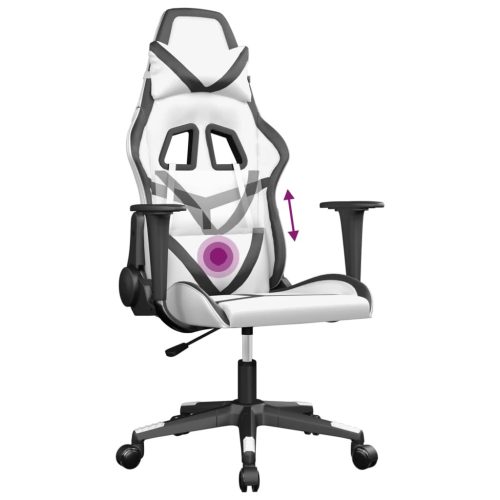  fehér és fekete műbőr masszázsjátékszék