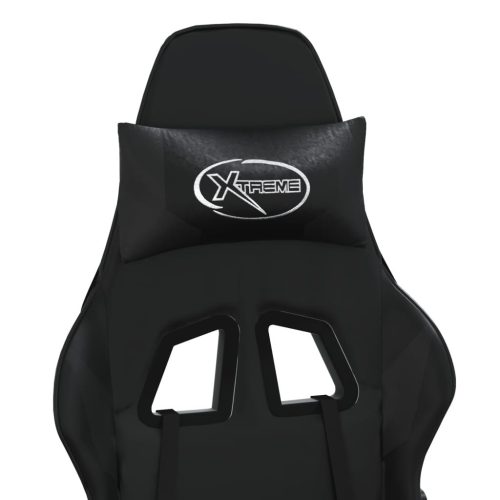  fekete műbőr masszázs gamer-szék