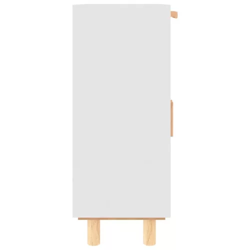  fehér tömör fenyő/természetes rattan tálalószekrény 60x30x75 cm