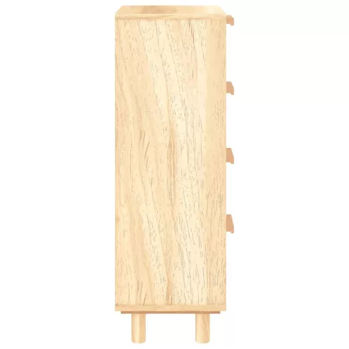  barna tömör fenyő/természetes rattan tálalószekrény 40x30x90 cm