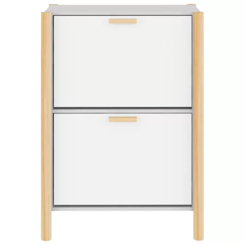  fehér szerelt fa cipősszekrény 57,5x33x80 cm