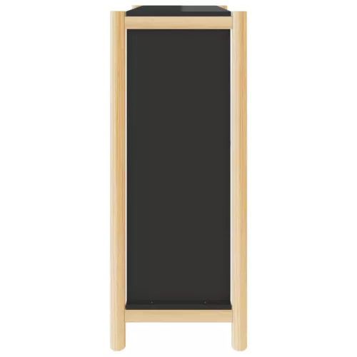  fekete szerelt fa cipőszekrény 57,5 x 33 x 80 cm