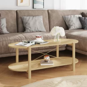  szerelt fa dohányzóasztal 110 x 48 x 40 cm