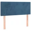  sötétkék bársony fejtámla 100x5x78/88 cm