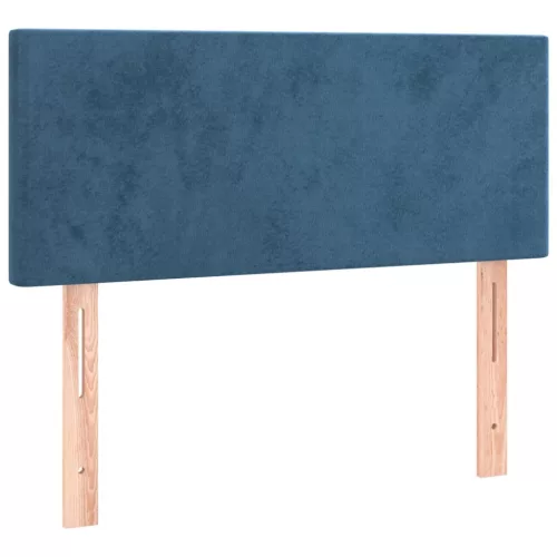  sötétkék bársony fejtámla 100x5x78/88 cm