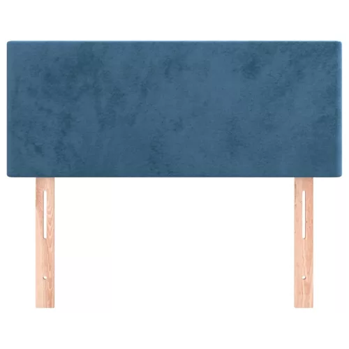  sötétkék bársony fejtámla 100x5x78/88 cm