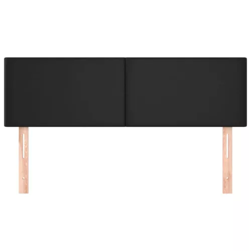  2 db fekete műbőr fejtámla 72 x 5 x 78/88 cm