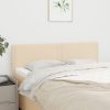  2 db krémszínű szövet fejtámla 72 x 5 x 78/88 cm