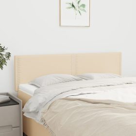  2 db krémszínű szövet fejtámla 72 x 5 x 78/88 cm