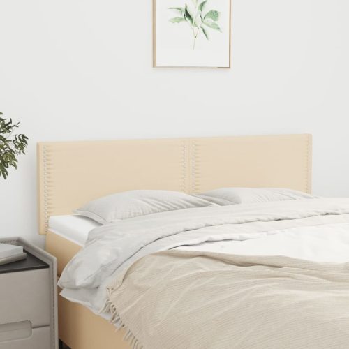  2 db krémszínű szövet fejtámla 72 x 5 x 78/88 cm