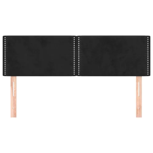  2 db fekete bársony fejtámla 72 x 5 x 78/88 cm