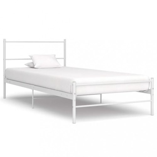 VID fehér fém ágykeret ágyráccsal 90x200 cm