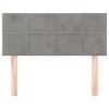  világosszürke bársony fejtámla 80 x 5 x 78/88 cm