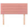  rózsaszín bársony fejtámla 80 x 5 x 78/88 cm