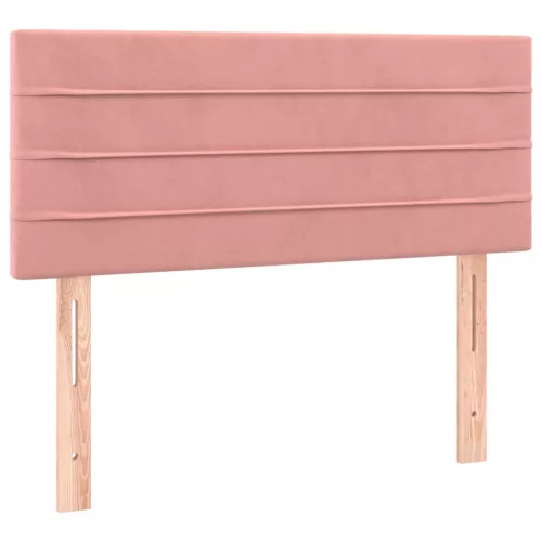  rózsaszín bársony fejtámla 100x5x78/88 cm