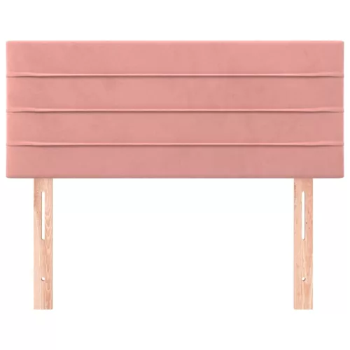  rózsaszín bársony fejtámla 100x5x78/88 cm