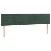  2 db sötétzöld bársony fejtámla 80 x 5 x 78/88 cm