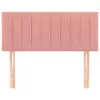  rózsaszín bársony fejtámla 80 x 5 x 78/88 cm
