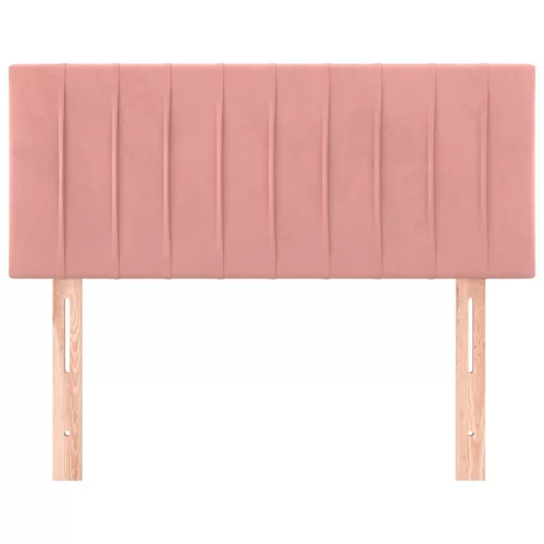  rózsaszín bársony fejtámla 80 x 5 x 78/88 cm