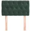  sötétzöld bársony fejtámla 80x7x78/88 cm