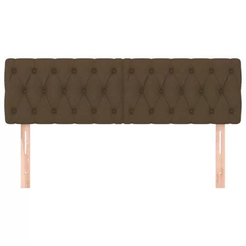  2 db sötétbarna szövet fejtámla 72 x 7 x 78/88 cm