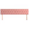  2 db rózsaszín bársony fejtámla 90x7x78/88 cm