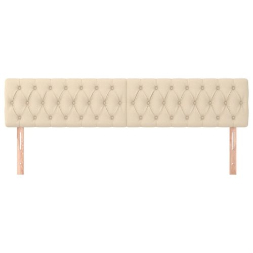  2 db krémszínű szövet fejtámla 100x7x78/88 cm