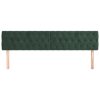  sötétzöld bársony fejtámla 100x7x78/88 cm