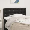  fekete műbőr fejtámla 80 x 5 x 78/88 cm