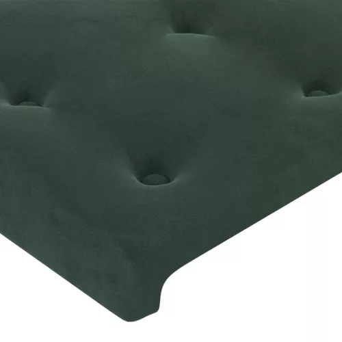  sötétzöld bársony fejtámla 80 x 5 x 78/88 cm
