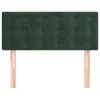  sötétzöld bársony fejtámla 90x5x78/88 cm