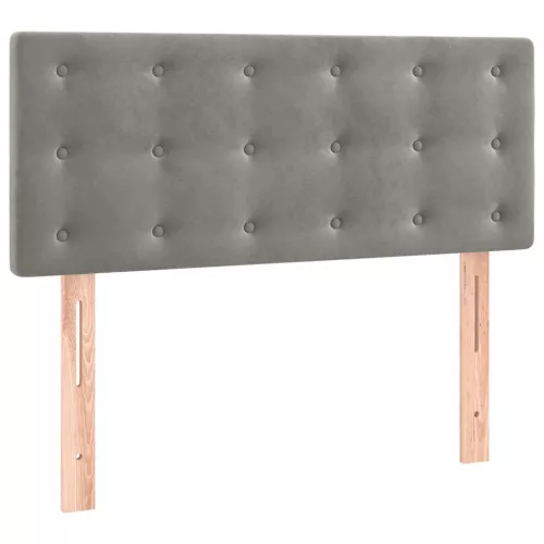  világosszürke bársony fejtámla 100x5x78/88 cm