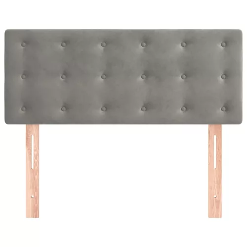  világosszürke bársony fejtámla 100x5x78/88 cm