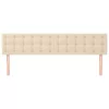  2 db krémszínű szövet fejtámla 90x5x78/88 cm