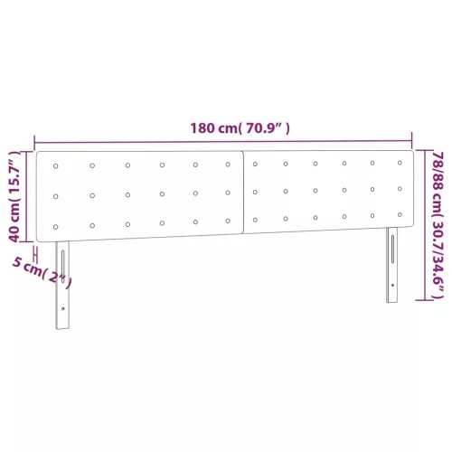  2 db krémszínű szövet fejtámla 90x5x78/88 cm