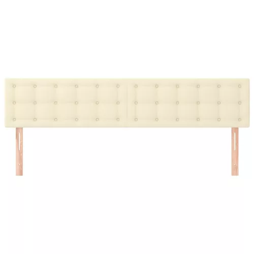  2 db krémszínű műbőr fejtámla 90x5x78/88 cm