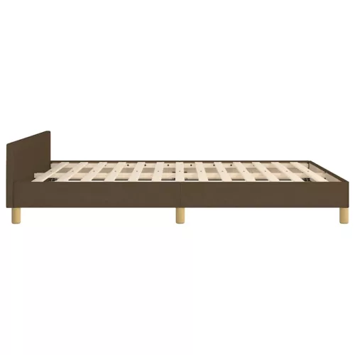  sötétbarna szövet ágykeret matrac nélkül 140 x 190 cm