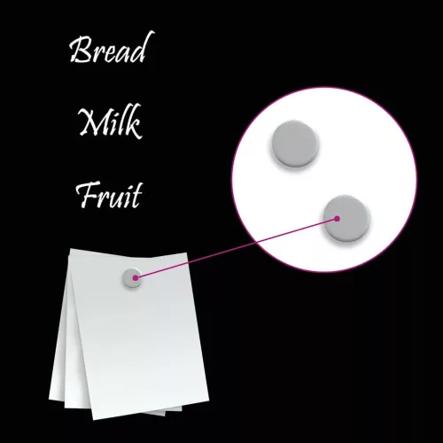  fekete falra szerelhető edzett üveg mágnestábla 40 x 40 cm 